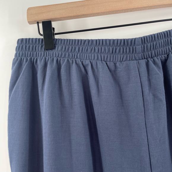 BOBEAU Pull On Pants Size Medium Indigo Blue Wide Leg NWT Rayon Nylon Blend Crop - Picture 7 of 13